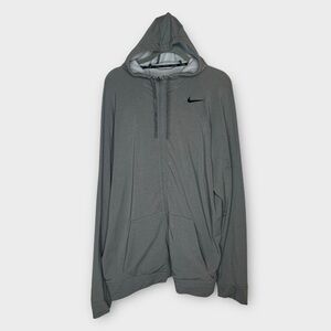 Nike‎ Dri-FIT Gray Full Zip Men’s XXL Great Condition Hoodie Jacket Nice!